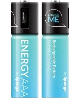 Sponge Energy AAA Micro USB rechargeable batteries 450mAh