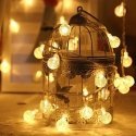 RoGer Bulb String Lights 100 LED / Warm-Baltas / 10m
