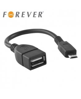 Forever Универсальный OTG Адаптер Micro USB на USB Подключение Black