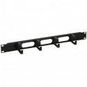 Intracom INTELLINET 711685 Intellinet 19 1U Cable Management Panel with Cover Steel/PVC Black