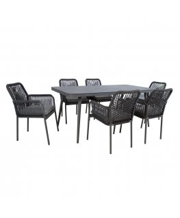 Garden furniture set HELA table and 6 chairs