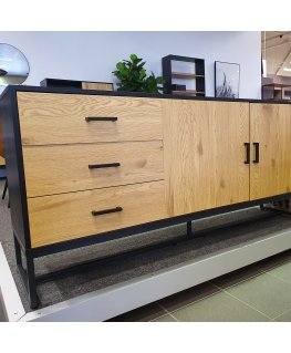 Kummut AMSTERDAM 160x40xH75cm, tamm/must