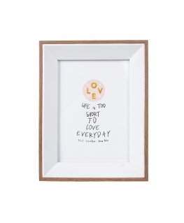 Foto rÄmis DECOR, 10x15cm, balts/koks