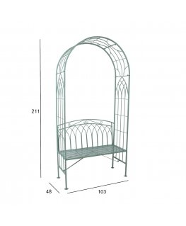 Bench MINT with arc, antique green