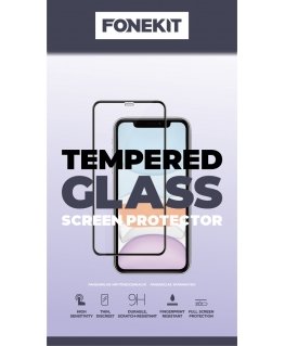 FoneKit Full Cover tempered glass, iPhone 11/Xr, black