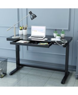 Rakstāmgalds ERGO ar 1 motoru 120x60cm, melns