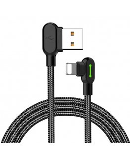 Mcdodo CA-4671 LED Angle USB Lightning Cable, 1.2m (Black)