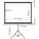Leinwand Tripod 77" 16:9 -kannettava valkokangas