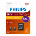 Philips MicroSDXC 2-Pack 64GB Class 10 UHS-I U1 incl. Adapter