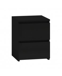 Topeshop M2 CZERŃ öö- ja voodikapp Öökapp 2 sahtel(id) Must