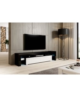 Cama TV stand TORO 200 black/white gloss