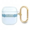 Guess Strap Collection protective case for AirPods, blue