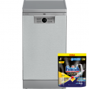 Dishwasher BEKO BDFS26040XQ + GIFT 100 pcs. Finish capsules
