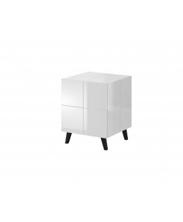 Cama bedside table REJA white gloss/white gloss