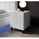 Cama bedside table REJA white gloss/white gloss