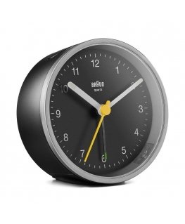 Braun BC12SB Кварцевый будильник Черный, Серебристый
