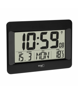 TFA-Dostmann 60.4519.01 äratuskell Digitaalne äratuskell Must