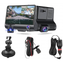 RoGer 3in1 Car video recorder with integrated front / rear / inside camera / Full HD / 170 degree view