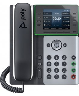 POLY Edge E300 IP-телефон Черный, Серебристый 8 линий ЖК