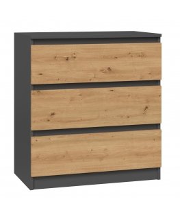 Topeshop M3 ANTRACYT/ARTISAN kumode