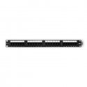 QOLTEC 54475 Patch panel RACK 24 connections cat.5E UTP Black