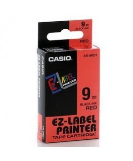 Casio XR-9RD1 marķēšanas lenta Melns uz sarkana