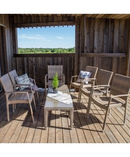 Sânu galdiòð WICKER 50x50xH45cm, kapuèîno