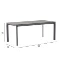 Table CARVES 180x90xH75cm, anthracite