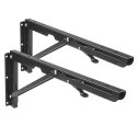 Holder MACLEAN MC-876 Wall Folding Shelf Table Brackets up to 50kg Solid Complete Set Brackets + Assembly elements