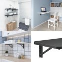 Laikiklis MACLEAN MC-876 Wall Folding Shelf Table Brackets iki 50kg Solid Complete Set Brackets + Assembly elements