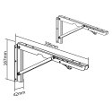 Laikiklis MACLEAN MC-876 Wall Folding Shelf Table Brackets iki 50kg Solid Complete Set Brackets + Assembly elements