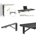 Holder MACLEAN MC-876 Wall Folding Shelf Table Brackets up to 50kg Solid Complete Set Brackets + Assembly elements