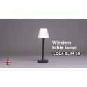 New Garden Lola Slim 30 Battery Table Lamp White