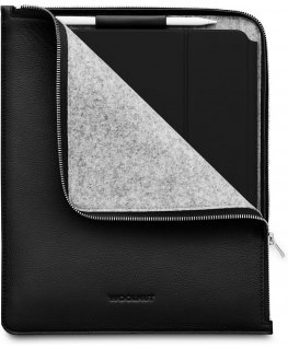 Woolnut Leather Folio protective case for 12.9" iPad Pro, black