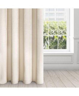 Eurofirany DIVA LINE RIA Minkšto aksomo naktinė užuolaida, 140X250 cm, kilpos / žiedai, spalva: šviesi smėlio