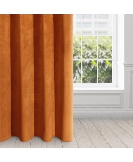 Eurofirany DIVA LINE RIA Minkšto aksomo naktinė užuolaida, 140X250 cm, kilpos / žiedai, spalva: ruda