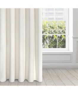 Eurofirany DIVA LINE RIA Minkšto aksomo naktinė užuolaida, 140X250 cm, kilpos / žiedai, spalva: kreminė