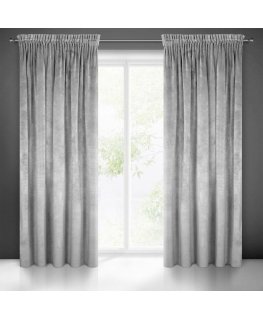 Naktinė užuolaida iš minkšto aksomo Eurofirany DIVA LINE RIA 140X270 cm, juosta/ tunelis/ kabliukai, 300g/m2, spalva: plieno