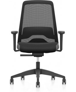 Interstuhl EVERYis1 -työtuoli, verkkoselkänoja, musta/harmaa