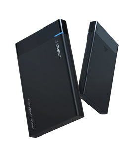 2.5 inch external HDD / SSD enclosure UGREEN US221, SATA 3.0, USB-C, 50 cm (black)