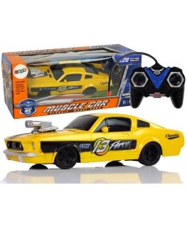 Lean Cars Remote Control Muscle Car 1:20 Yellow