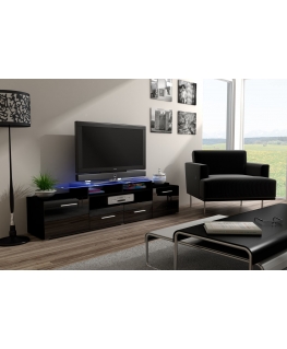 Cama TV stand EVORA 200 black/black gloss