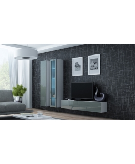 Cama Living room cabinet set VIGO 10 white/grey gloss