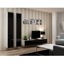 Cama Living room cabinet set VIGO 4 white/black gloss