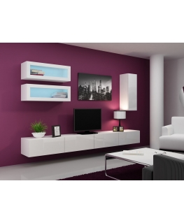 Cama Living room cabinet set VIGO 11 white/white gloss