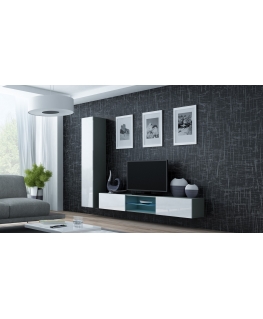 Cama Living room cabinet set VIGO 21 grey/white gloss