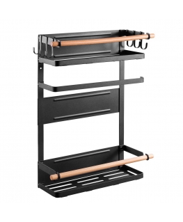 Magnetic shelf for refrigerator/washing machine Maclean, black, max 12kg, MC-910