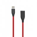 Extra Digital Silicone cable USB-Lightning, 2m (red)