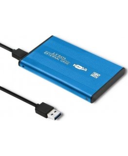 QOLTEC external hard drive case HDD/SSD 2.5" SATA3 USB 3.0 Blue