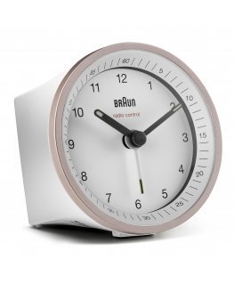 Braun BC07 Kvarca modinātājpulkstenis Rozā, Balts